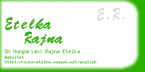 etelka rajna business card